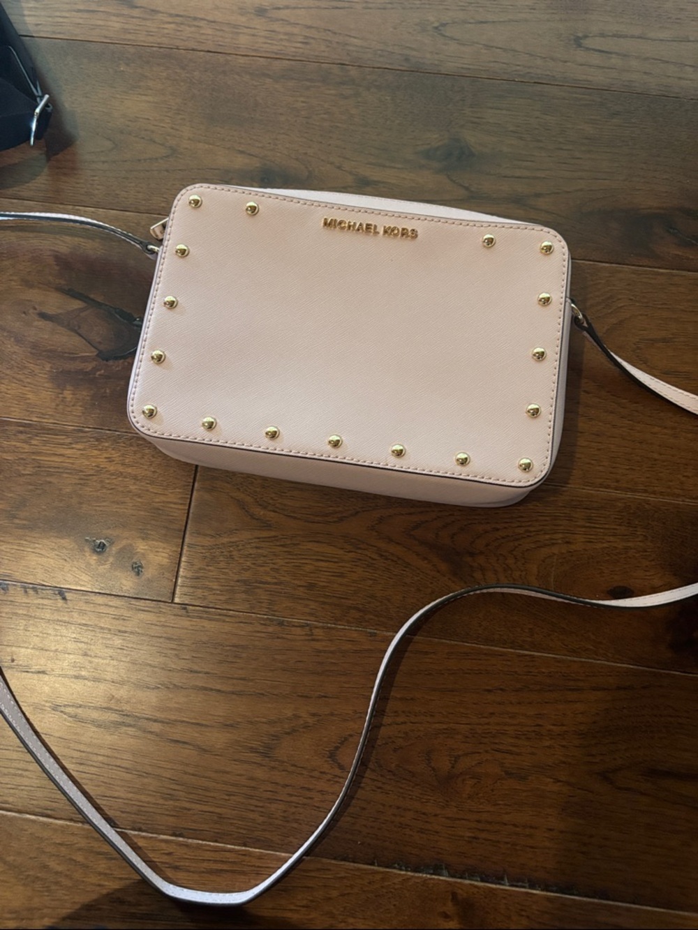 Michael Kors Blush Pink Studded Crossbody Bag